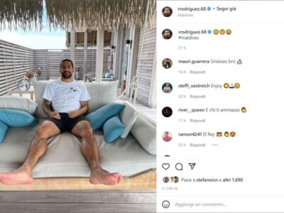 Rodriguez vola alle Maldive per rilassarsi in attesa del ritiro