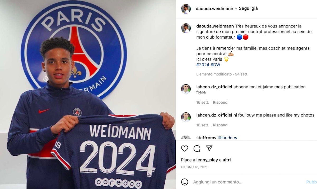 Dauoda Weidmann, Instagram