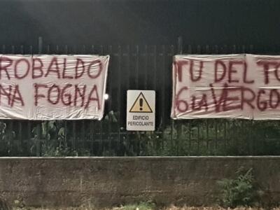 Contestazione al Robaldo: il centro sportivo tappezzato di striscioni contro Cairo