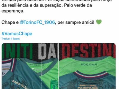La Chapecoense dedica una maglia al Torino