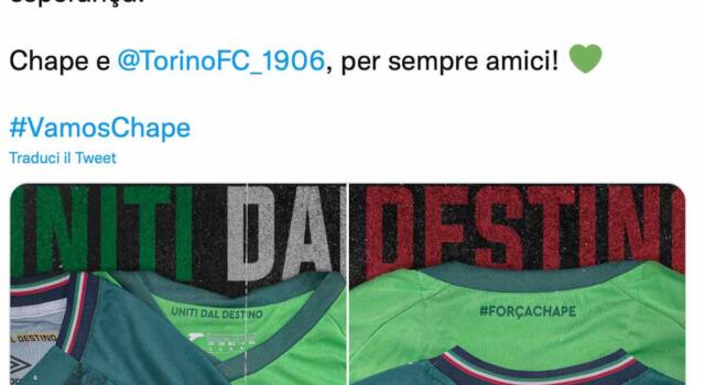 La Chapecoense dedica una maglia al Torino