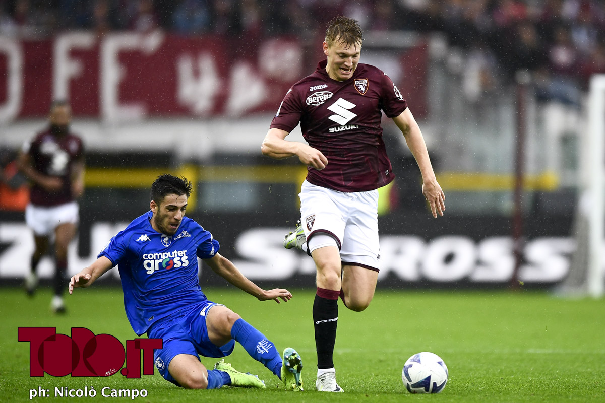 Perr Schuurs e Fabiano Parisi in Torino-Empoli 1-1