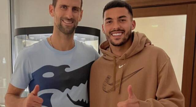Torino, Radonjic incontra Djokovic: la foto su Instagram