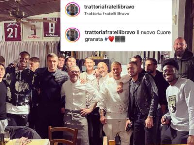 Toro a cena fuori: festa per la vittoria sul Milan
