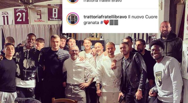 Toro a cena fuori: festa per la vittoria sul Milan