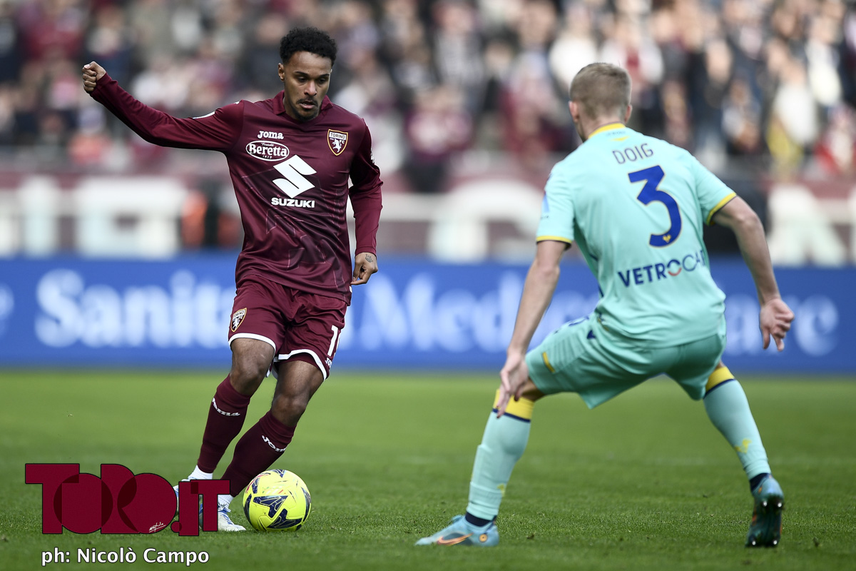 Valentino Lazaro e Josh Doig in Torino-Verona 1-1