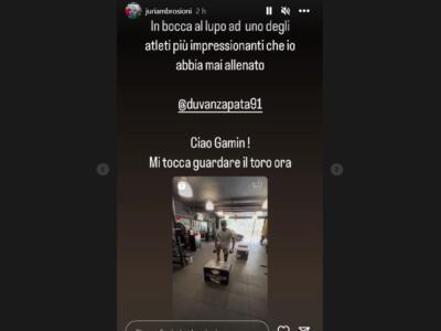 Torino-Zapata, l’ex personal trainer saluta l’attaccante sui social | FOTO