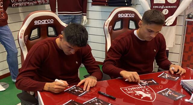 Bellanova e Ricci: pomeriggio di autografi e foto al Torino FC Store
