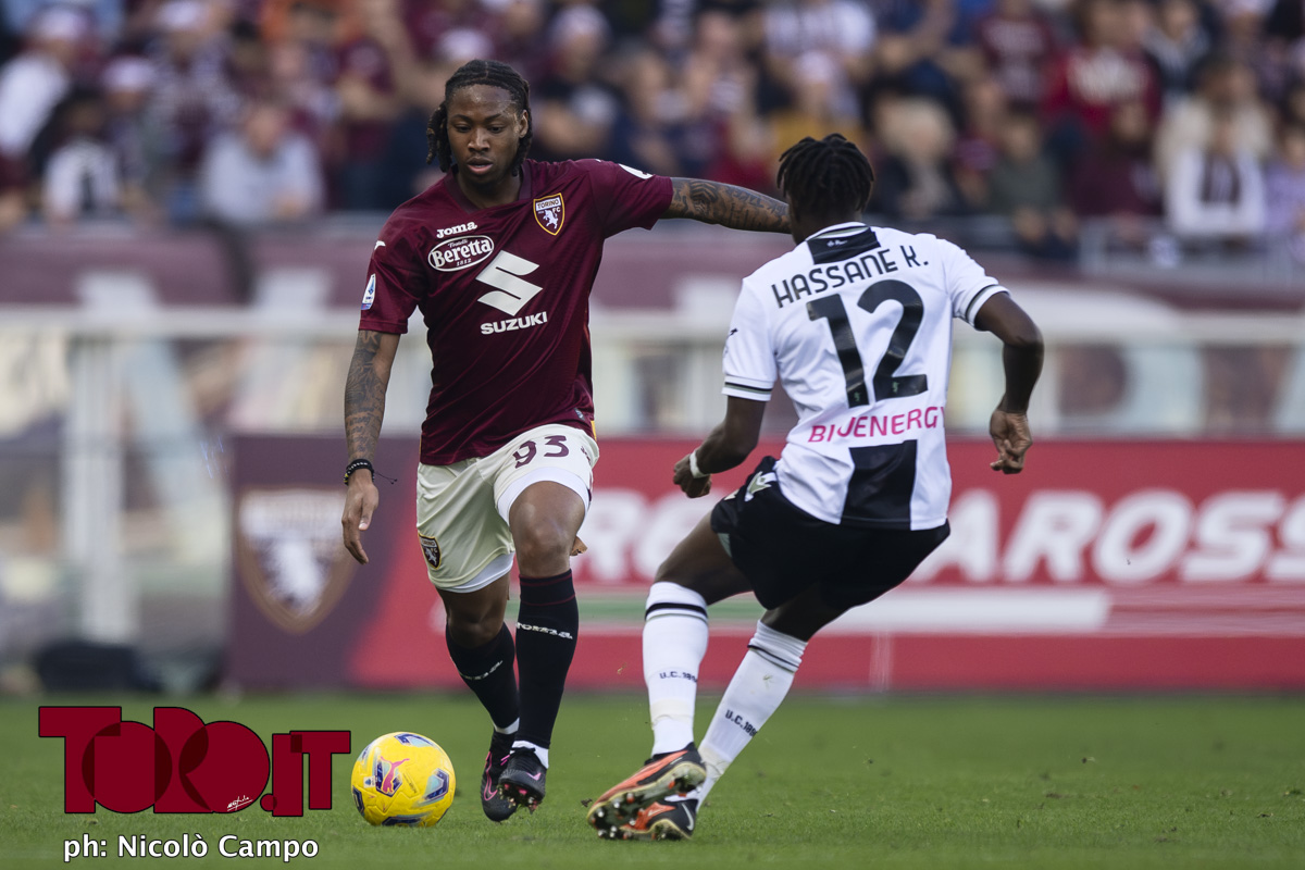 Brandon Soppy e Hassane Kamara in Torino-Udinese