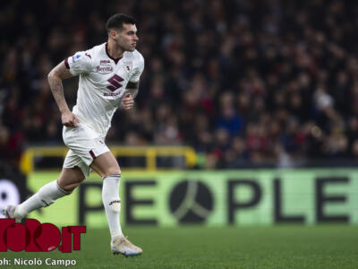Le ultime dal Grande Torino:  Tameze  in difesa, davanti la coppia Zapata-Pellegri