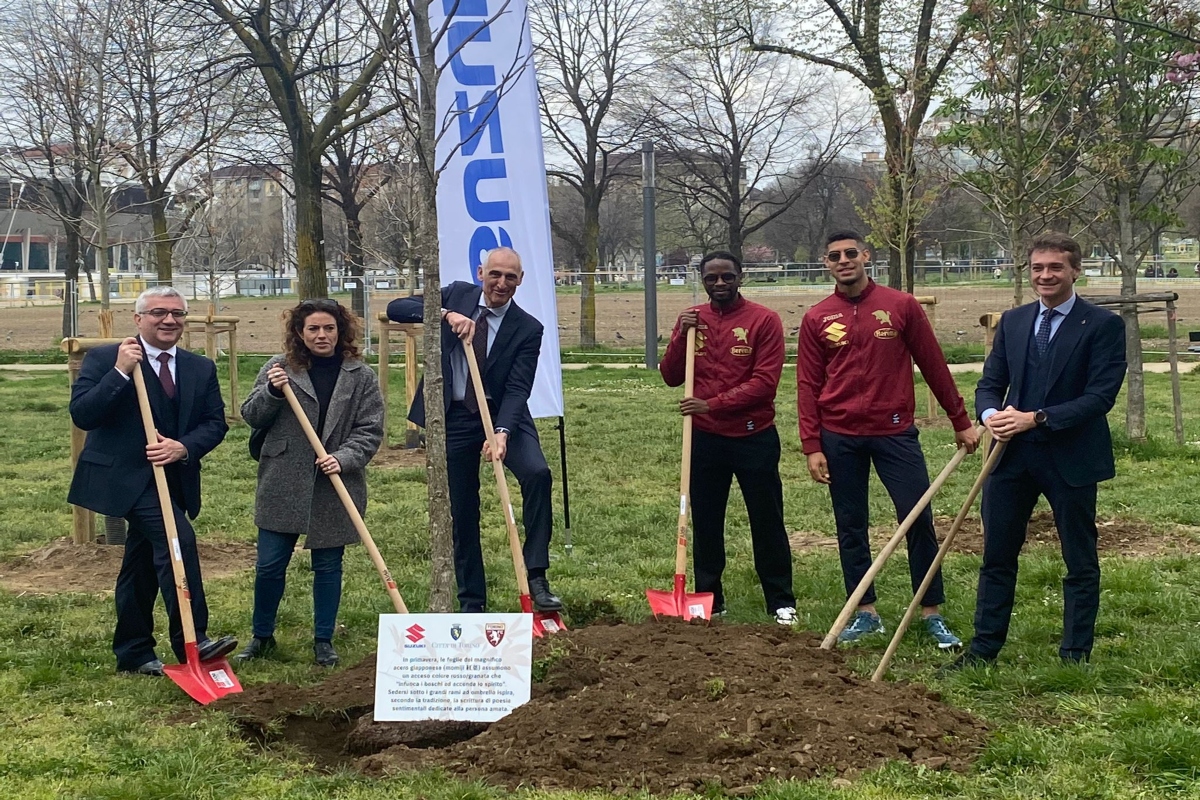 Tameze e Masina piantano alberi Suzuki