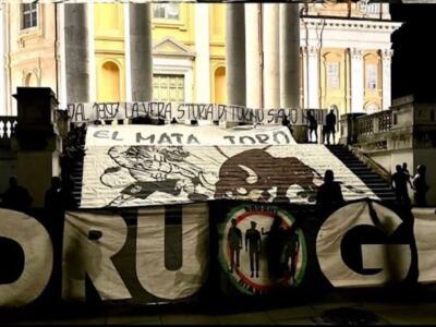 La provocazione, Drughi a Superga con due striscioni: “La vera storia di Torino siamo noi”