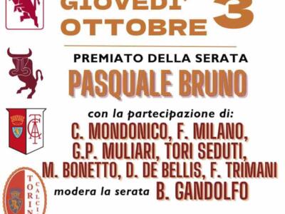 Toro Club Valfenera: giovedì 3 ottobre terza edizione del premio “Baffo d’Oro”