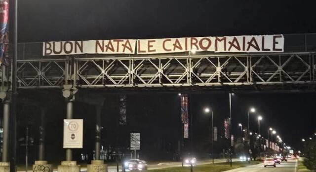 “Buon Natale Cairo …”: lo striscione contro il presidente del Toro