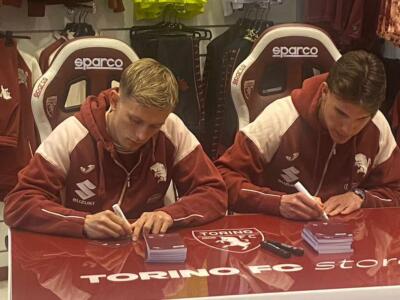 Pedersen e Casadei incontrano i tifosi: in 300 al Torino Fc Store