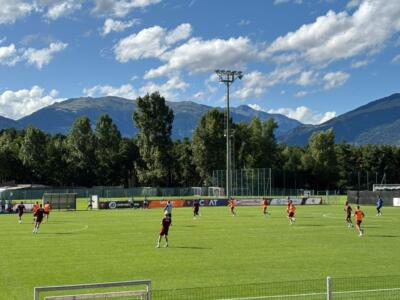 L’allenamento a Prato allo Stelvio: esercitazioni tattiche, Zapata sul secondario