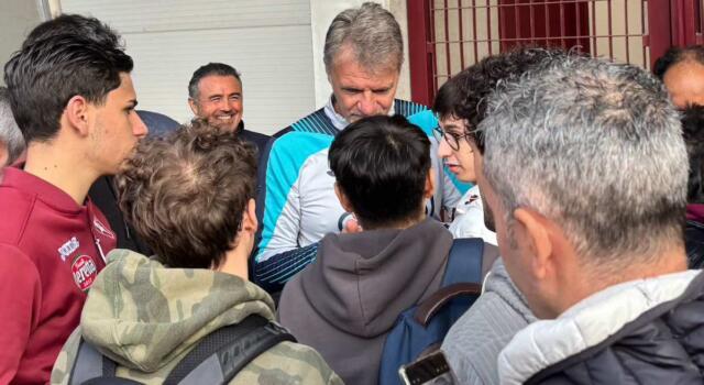 Baroni, selfie e autografi nel Cortile. I tifosi: &#8220;Fila sempre aperto&#8221;