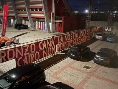 Lo striscione al Filadelfia: “Oronzo Canà la nostra unica soluzione…”