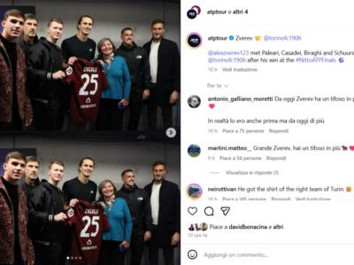 Zverev in granata: il regalo dei giocatori del Torino alle ATP Finals