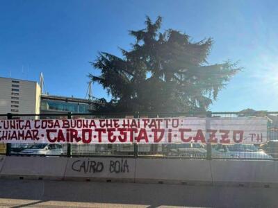 Toro, lo striscione contro Vagnati: “L’unica cosa buona che hai fatto…”