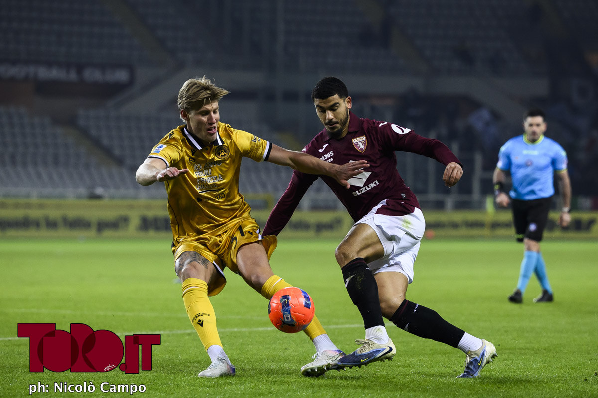 Ehizibue e Kristensen: pessima partita e il Torino cade per 2-0 a Udine