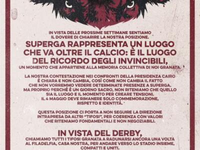 La Maratona: “Contestiamo Cairo ma il 4 maggio è sacro”