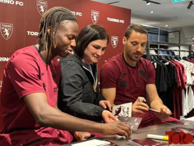 Quanto affetto per Vlasic e Njie: 500 tifosi al Torino Fc Store