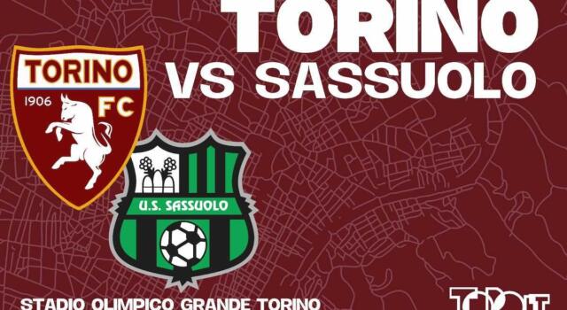 Torino-Sassuolo 2-1: il tabellino