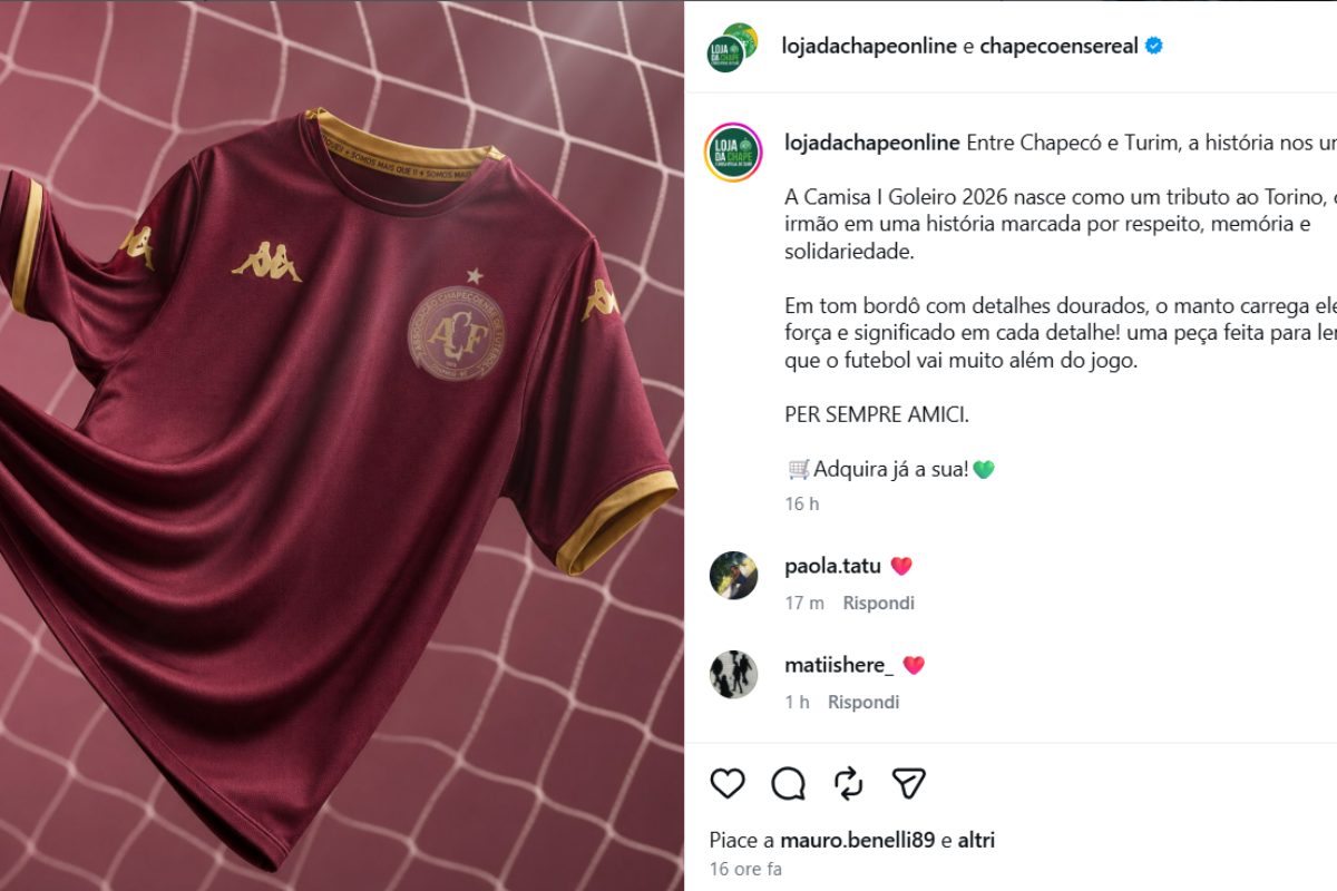 Chapecoense: “Tra Chapecó e Torino, la storia ci unisce”
