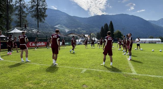Pinzolo, l’allenamento: ultima mattina di lavoro per il Torino