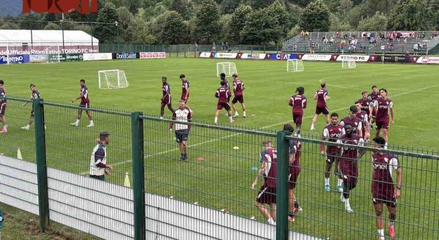 Pinzolo, l’allenamento: esercitazioni tattiche, Adams col preparatore