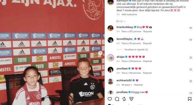 Fitz-Jim saluta l’Ajax: “Ringrazio chi mi ha sostenuto. Lascio il club più grande di tutti”