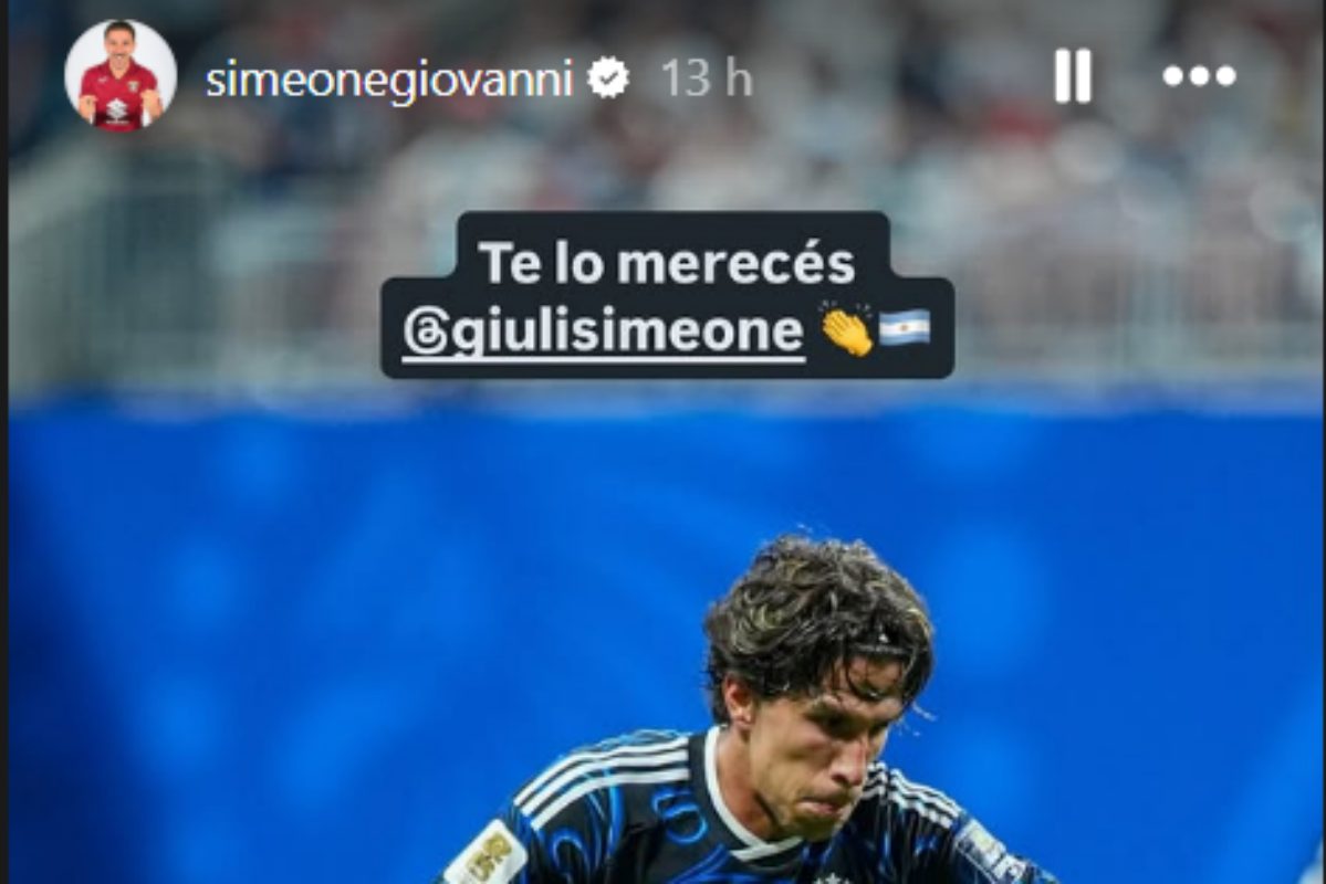 Il Cholito Simeone celebra Giuliano: “Te lo meriti”