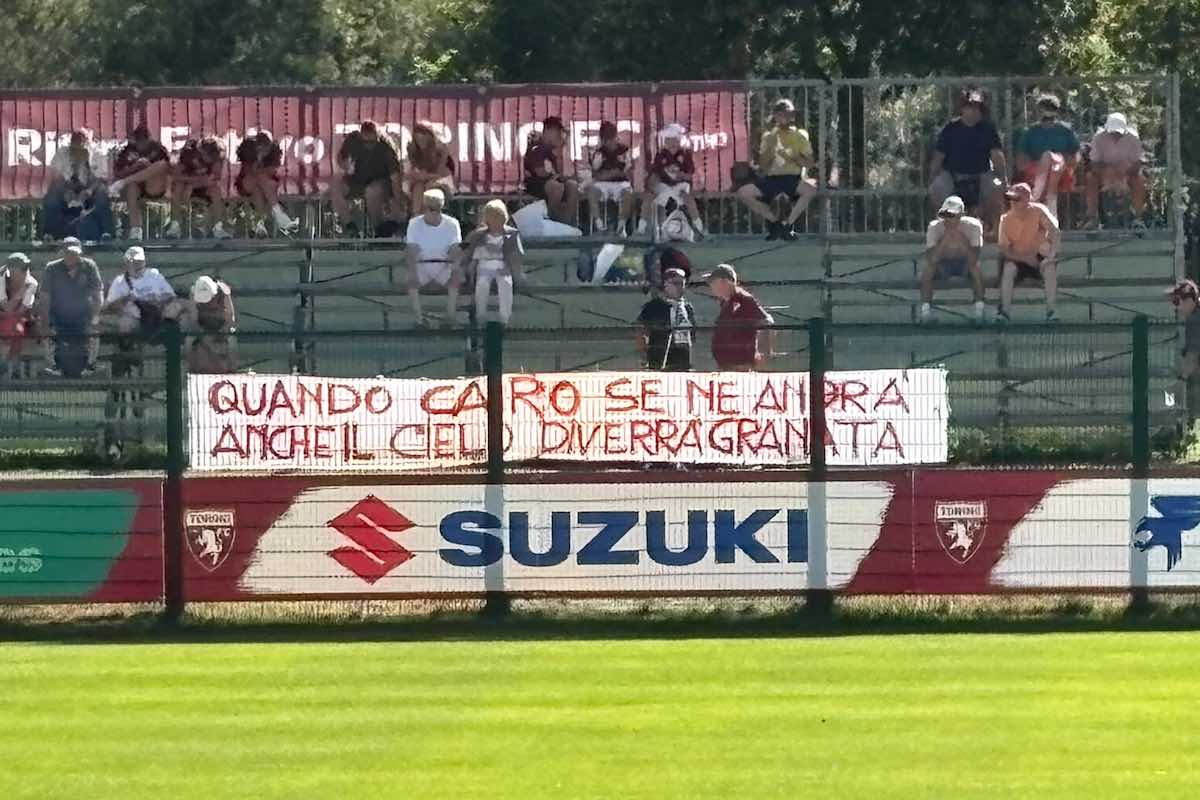 Striscione contro Cairo