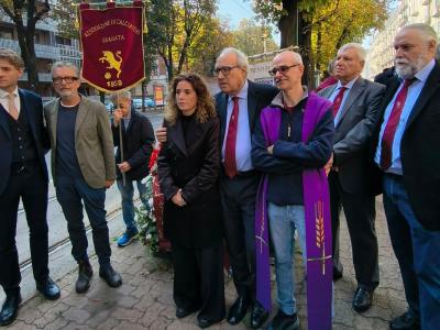 Torino, in Corso Re Umberto la commemorazione di Gigi Meroni