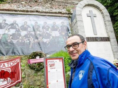 Superga, l’omaggio di Sarri agli Invincibili