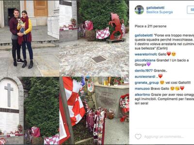 Belotti, visita a Superga per il Grande Torino